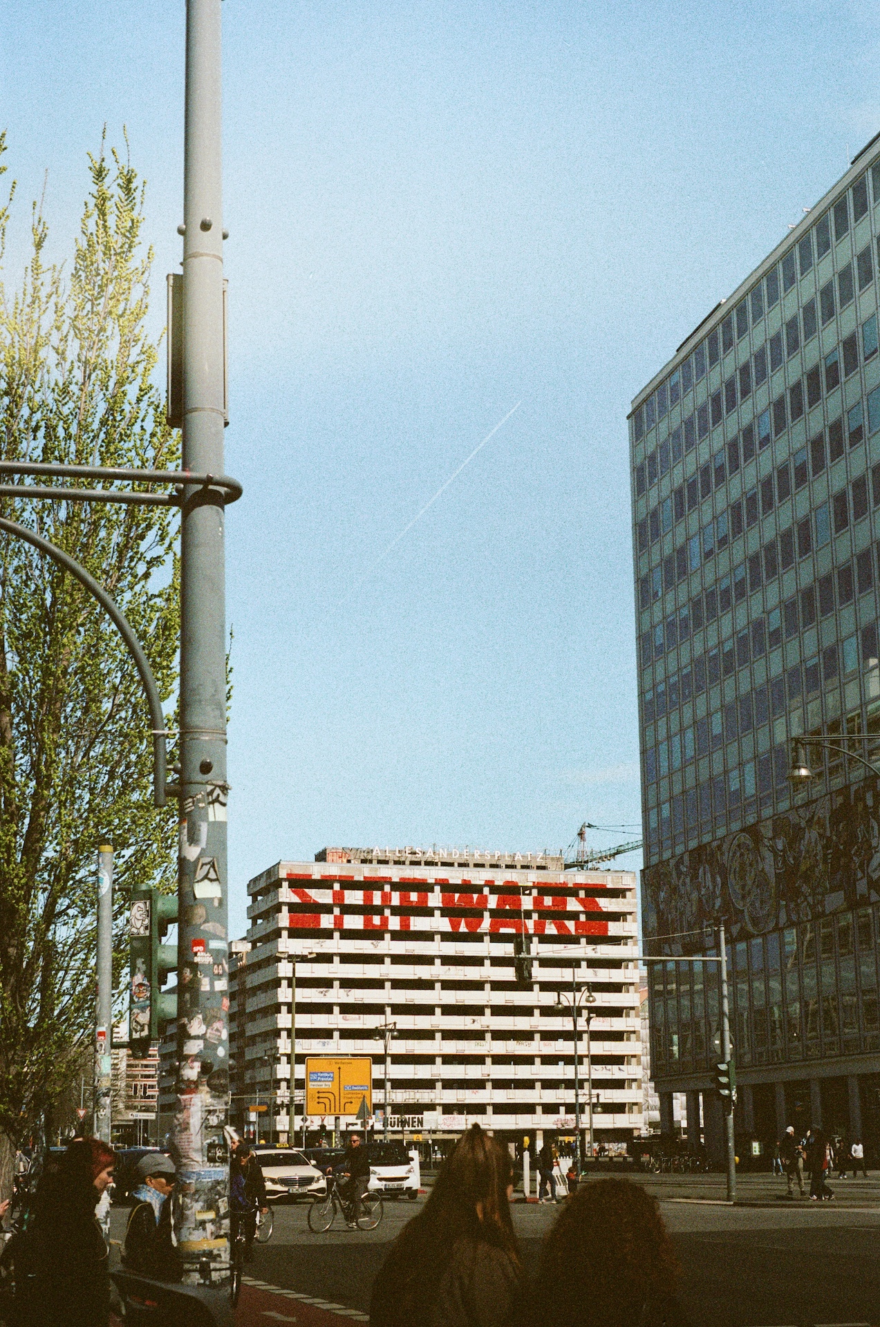 STOP WARS sprayed on a building in berlin